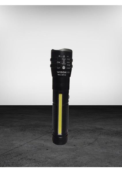WS-4312 10W 1000 Lümen Zoomlu Şarj Edilebilir El Feneri indirimleri