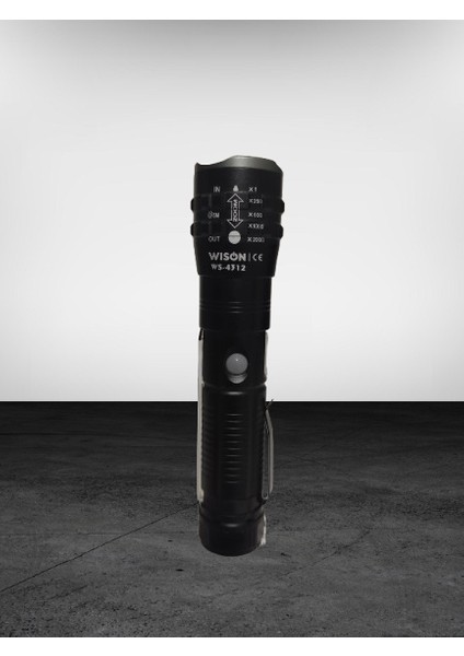WS-4312 10W 1000 Lümen Zoomlu Şarj Edilebilir El Feneri