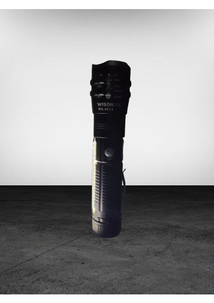 WS-4312 10W 1000 Lümen Zoomlu Şarj Edilebilir El Feneri