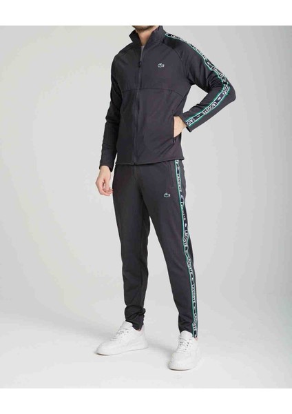 Şeritli Füme Slim Fit Esofman Takımı