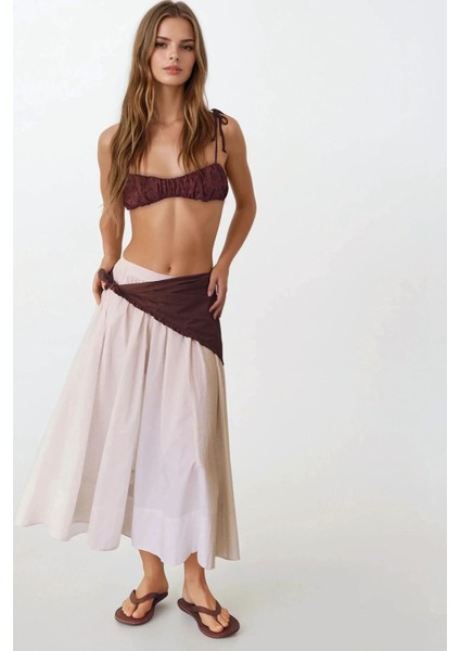 Kadın A-Form Fit Maxi Etek White