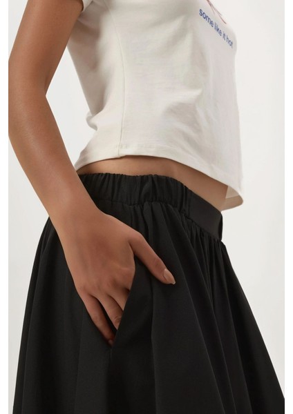 Kadın A-Form Fit Maxi Etek Black