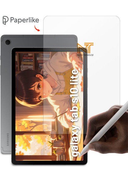 Samsung Galaxy Tab S10 Lite Uyumlu Kağıt Hisli Mat Paper-Like Ekran Koruyucu