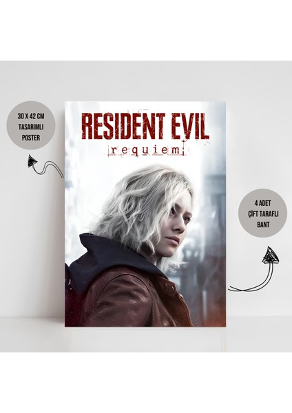 Resident Evil - Requiem Game Çerçevesiz Oyun Video Game Tasarım Posteri fiyatları
