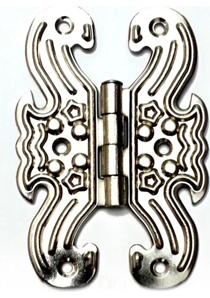 Dekoratif Sac Kelebek Menteşe - Büyük, Nikel, 100 Adet