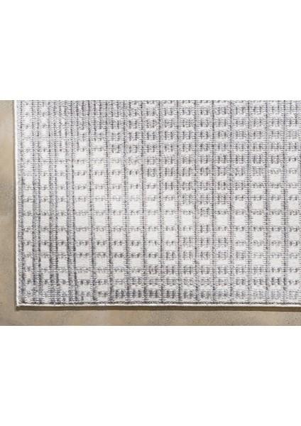 Nomad Minimalist Geometrik Desenli Makine Halısı – Açık Gri | Salon, Mutfak, Yolluk, Yatak Odası, Oturma Odası – Nmd-04 fırsatları