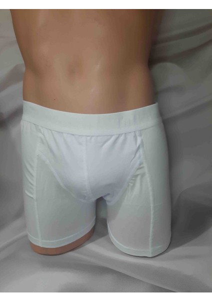 Beyaz %94 Pamuk %6 Elastan Rahat Kullanışlı Tutku Erkek Boxer