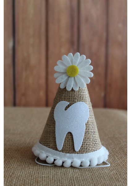 Dişim Çıktı Şapka Ilk Dişim Çıktı Papatya Konsept Doğum Günü Şapkası Çuval Kumaşlı Şapka Diş Buğdayı fiyatları