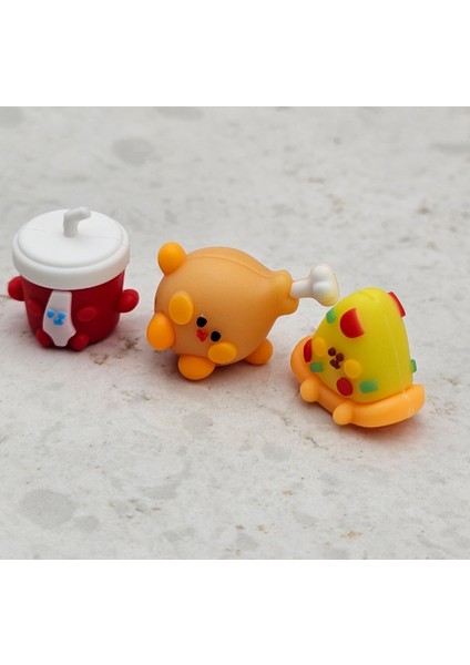 Ayıcık Çiçekli 3lü Mini Silgi Eraser Sevimli Üçlü Minik Figürlü Silgi Okul Öncesi Sevimli Hediyelik modelleri