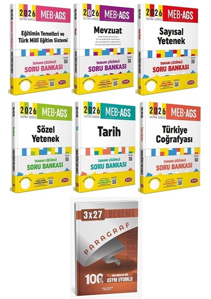 Data 2026 Meb-Ags Tüm Dersler Soru Bankası 6 Lı Set Anla Kazan Paragraf