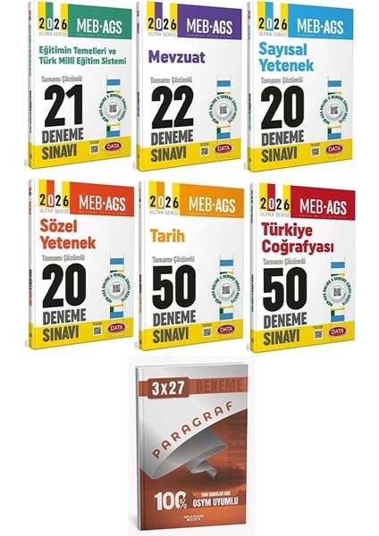 Data 2026 Meb-Ags Tüm Dersler 183 Deneme 6 Lı Set Anla Kazan Paragraf