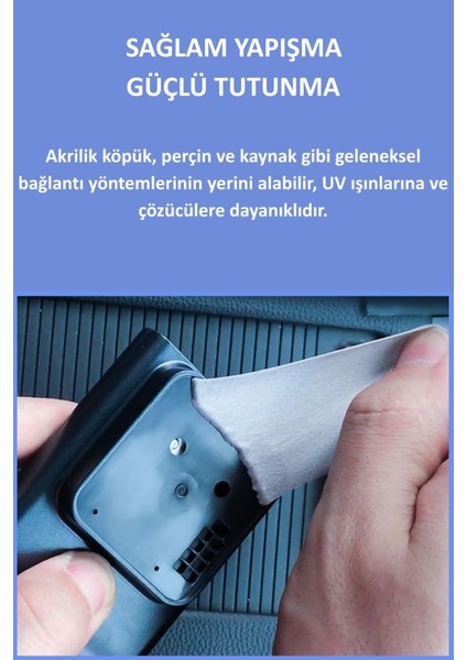 Extra Güçlü Çok Amaçlı Çift Taraflı Yapışkan Slikon Bant 12 Adet modelleri