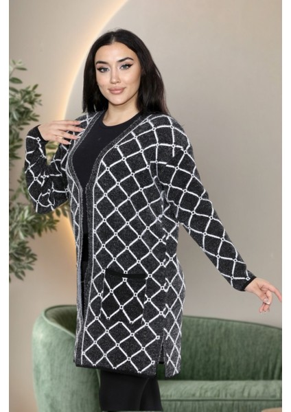 Kışlık Kadın Ceket - Diz Boy ,sakal Iplik, Iki Cepli, Günlük ve Ofis Kombinlerine Uygun modelleri