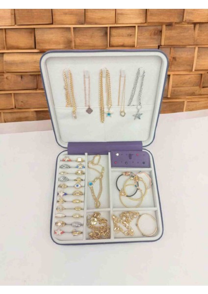 Büyük Boy Takı Kutusu 27X24 | Zarif ve Çok Bölmeli Mücevher Organizeri