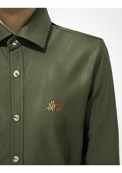 ERKEK UZUN KOL NAKIŞLI KADİFE GÖMLEK modelleri