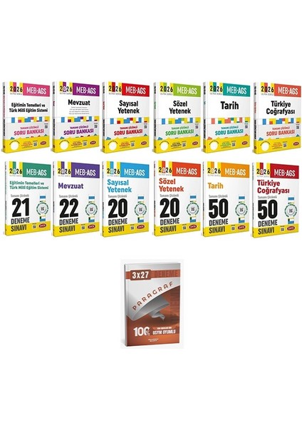 Data 2026 Meb-Ags Tüm Dersler Soru Bankası + 183 Deneme 12 Li Set Anla Kazan Paragraf