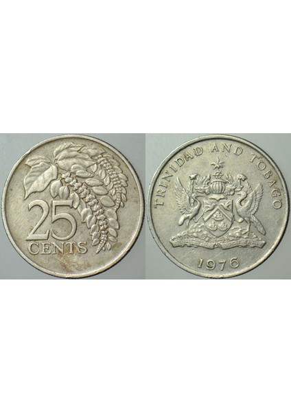 Trinidad ve Tobago 25 Cent 1976.