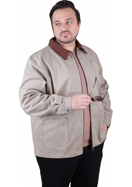 Mocgrande Büyük Beden Gabardin Mont Estilismo 25900 Bej