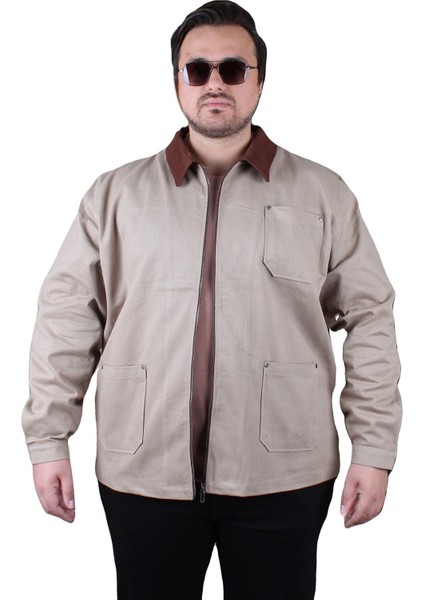 Mocgrande Büyük Beden Gabardin Mont Estilismo 25900 Bej modelleri