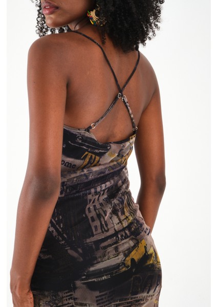 Çapraz Askılı Elbise