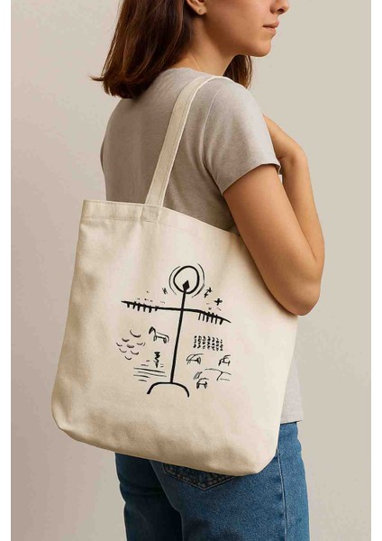 Bez Çanta – Şaman Davulu Motifli modelleri