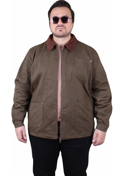 Mocgrande Büyük Beden Gabardin Mont Estilismo 25900 Hakı modelleri