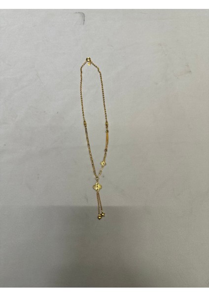 8.50 gr (Gram) Yonca Desenli Kolye 14 Ayar 45 cm modelleri