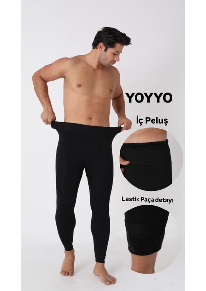 Içi Tamamen Peluşlu Içlik, Paça Kısmı Lastikli Polarlı, Erkek Peluş, Polar Tayt