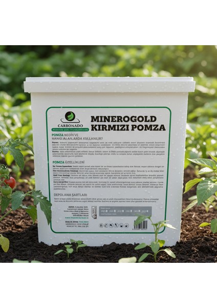 Minerogold Kırmızı Pomza 12L | Organik Toprak Düzenleyici | Tarımda Güçlü Destek fırsatları