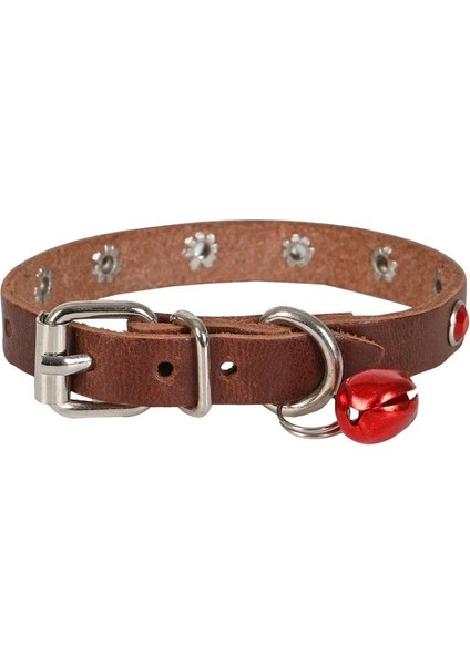 Doggie Taşlı Kedi ve Yavru Köpek Tasması 1,2X26 cm Kahverengi Large fırsatları