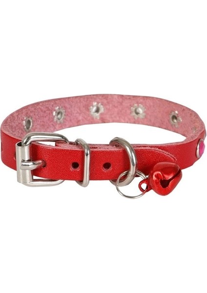 Doggie Taşlı Kedi ve Yavru Köpek Tasması 1,2X26 cm Kırmızı Large fırsatları