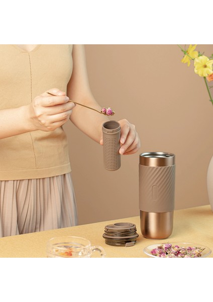 520ML Thermal Mug Demleme Süzgeçli Paslanmaz Çelik 8/10 Saat Sıcak Soğuk modelleri