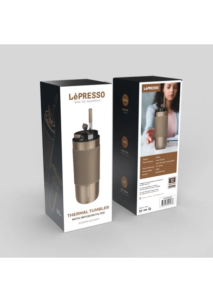 520ML Thermal Mug Demleme Süzgeçli Paslanmaz Çelik 8/10 Saat Sıcak Soğuk