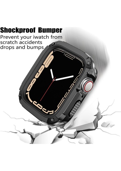 Apple Watch Se 3 44MM Uyumlu Armor Çift Katmanlı Kasa Koruyucu Zırhlı Görünüm Kasa fiyatları