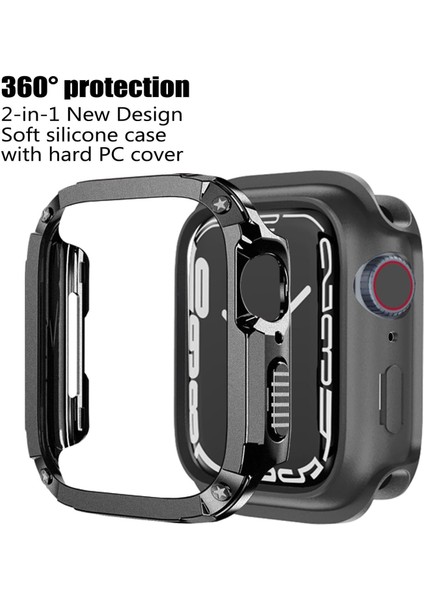 Apple Watch Se 3 44MM Uyumlu Armor Çift Katmanlı Kasa Koruyucu Zırhlı Görünüm Kasa modelleri