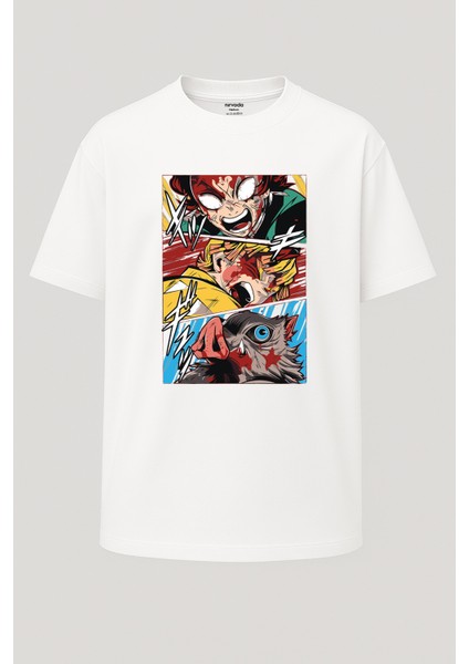 Oversize Demon Slayer Tanjiro Zenitsu Unisex Tişört