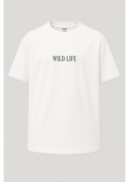 Oversize Wild Life Yılanlı Gül Baskılı Unisex Tişört fiyatları