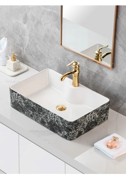 Tezgah Üstü Seramik Çanak Lavabo Banyo Lavabosu