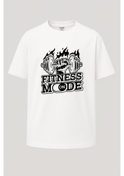 Oversize Fitness Mod On Gym Unisex Baskılı Tişört
