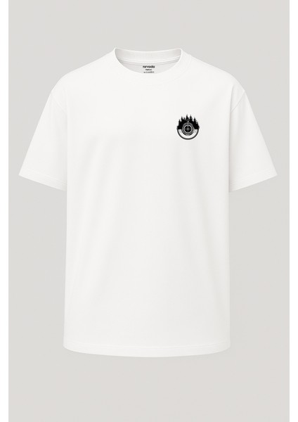 Oversize Doğa ve Pusula Unisex Baskılı Tişört