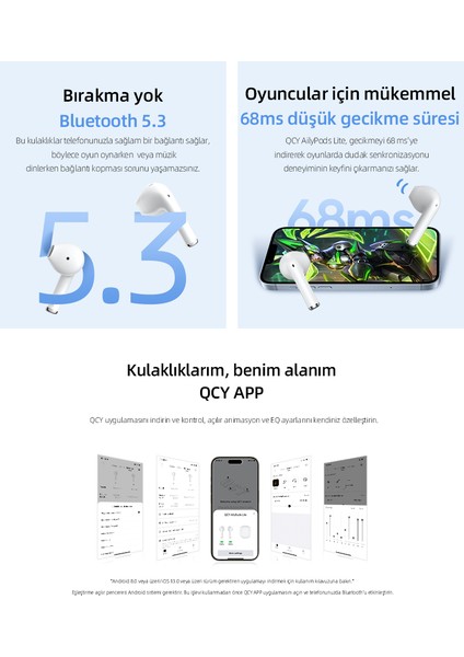 Ailybuds Lite Enc Gürültü Engelleme Bluetooth 5.3 Kablosuz kulaklık siyah fırsatları