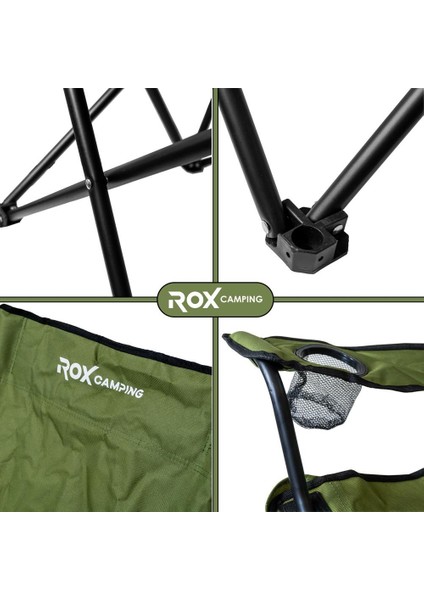 Rox Campıng Katlanır Kamp Sandalyesi - Yeşil