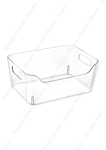 3 Lt Şeffaf Sert Plastik Çok Amaçlı Dolap ve Buzdolabı Organizer 23x16x9,5 cm Mutfak Düzenleyici