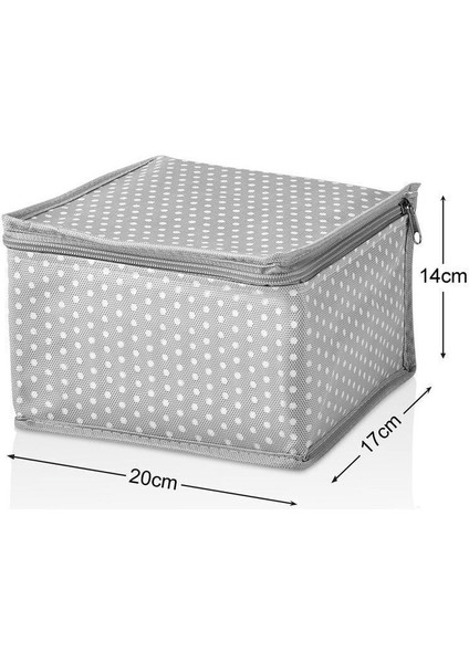 Valiz Düzenleyici 6'lı Filesiz Set Gri Benekli Polipropilen Farklı Boyutlar 36x27x14-18x15 cm