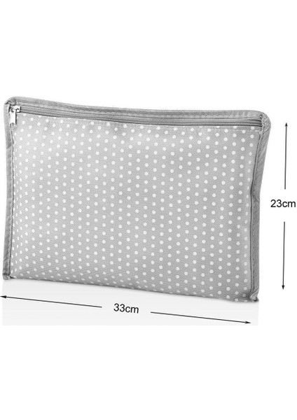 Valiz Düzenleyici 6'lı Filesiz Set Gri Benekli Polipropilen Farklı Boyutlar 36x27x14-18x15 cm