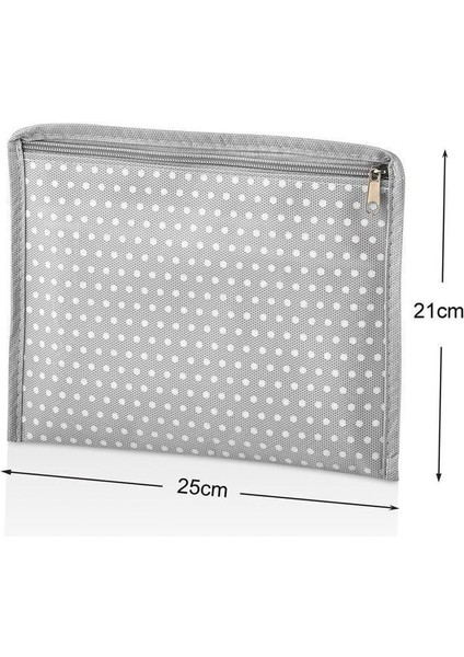 Valiz Düzenleyici 6'lı Filesiz Set Gri Benekli Polipropilen Farklı Boyutlar 36x27x14-18x15 cm