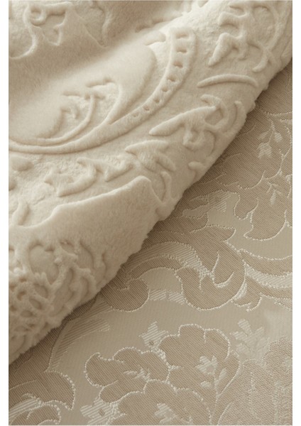 Tuğba Çift Kişilik 8 Parça Nakışlı Düz Desen Gold Renk Çeyiz Seti 200x220 cm