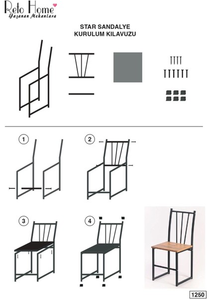 Modern Tasarımlı Atlantik Çam Suntalam Masa 60x60x73 cm Siyah Metal Ayaklı Sağlam Yapı indirimleri