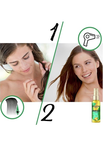 Pro-V Argan Yağlı Saç Bakım Yağı 3x100 ml Kabaran Saçları Yatıştıran Besleyici Formül