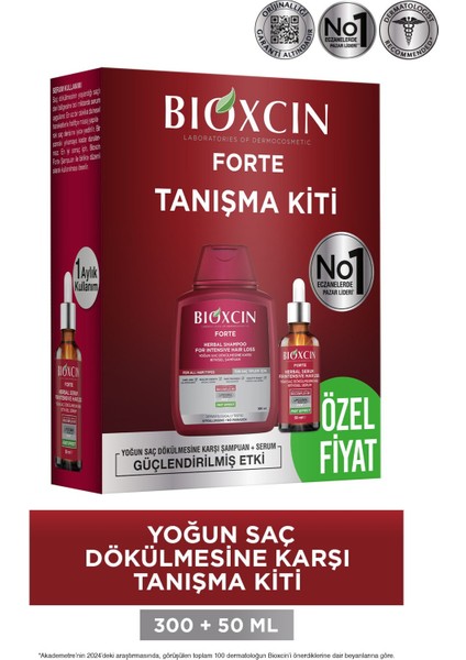 Forte Tanışma Kiti Yoğun Saç Dökülmesine Karşı Bitkisel Şampuan ve Serum 300 ml Normal Saçlar fiyatları